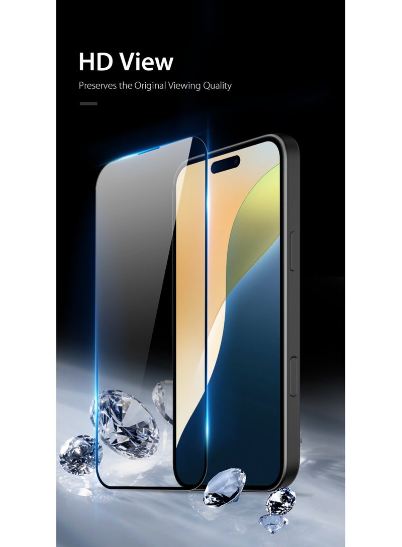 Screen Protector Tempered Glass, HD clarity, Full Glue, Bubble-free, Drop Protection, Anti-scratch, Full Coverage Screen Protector for iPhone 16 Pro Max - Image 5