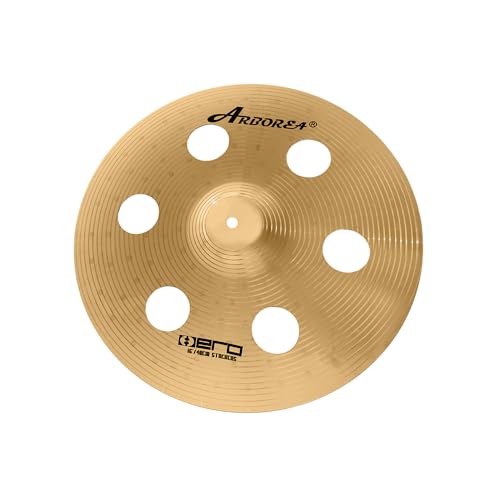 Arborea Cymbal Pack for Drum 8 pcs Super Polishing Cymbals Set Brilliant Gold Hero Series Include 14"Hihats 16"Crash 18"Crash 20"Ride Bonus 10" Splash 16"Ozone Stacker 18" China Cymbal Free Cymbal Bag - Image 2