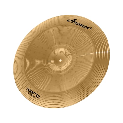 Arborea Cymbal Pack for Drum 8 pcs Super Polishing Cymbals Set Brilliant Gold Hero Series Include 14"Hihats 16"Crash 18"Crash 20"Ride Bonus 10" Splash 16"Ozone Stacker 18" China Cymbal Free Cymbal Bag - Image 3