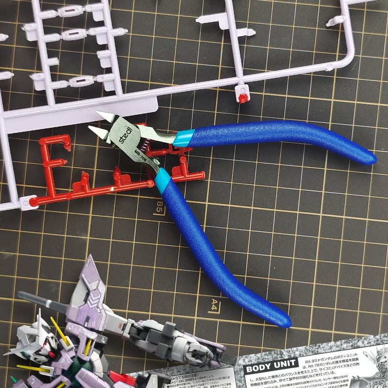 stedi 5-inch Model Nipper, with Ultra-thin Single-edge and Blade Case Plastic Model Tools for Gundam Repairing Plastic Model and Fixing, Blue - Image 2
