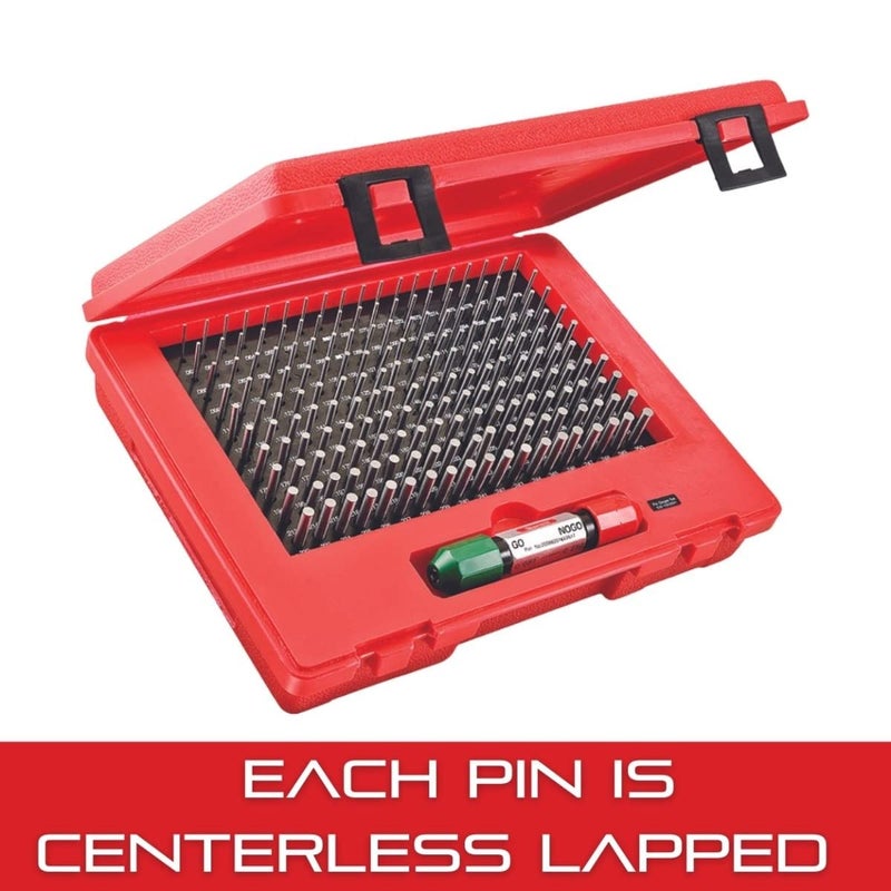 Starrett Starrett Precision Steel Pin Gage Set with Rugged High Impact Protective Case  Ideal for Carpenters and Home Improvement  061250 Range Minus Set Type 190 Number of Gages  S4003250  - Image 4