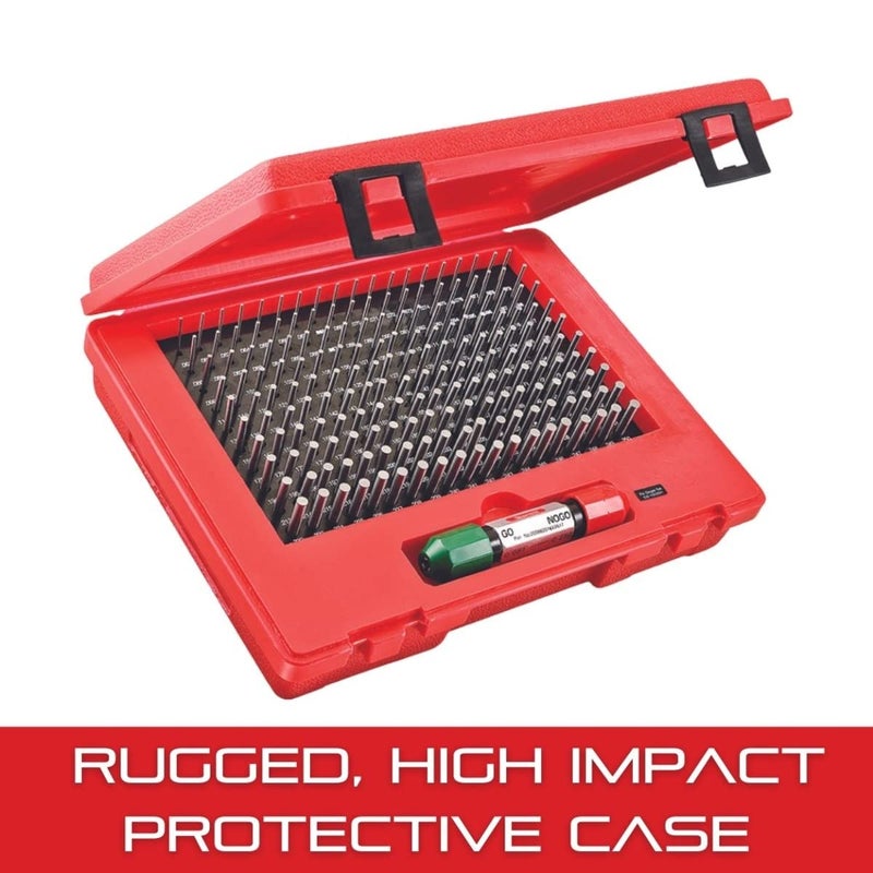 Starrett Starrett Precision Steel Pin Gage Set with Rugged High Impact Protective Case  Ideal for Carpenters and Home Improvement  061250 Range Minus Set Type 190 Number of Gages  S4003250  - Image 5