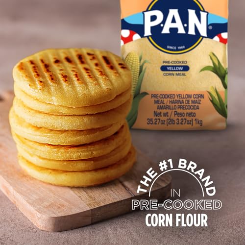 P.A.N. Yellow Corn Meal – Pre-cooked Gluten Free and Kosher Flour for Arepas (2.2 lb/Pack of 4) - Image 5
