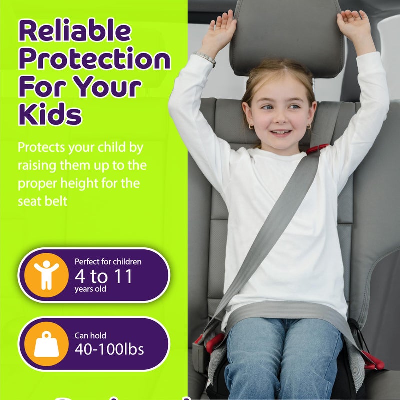 bubblebum Twin Pack Inflatable Backless Booster Car Seat, Portable Travel Booster Seat, Booster Seats for Cars 40-100LBS - Black - Image 2