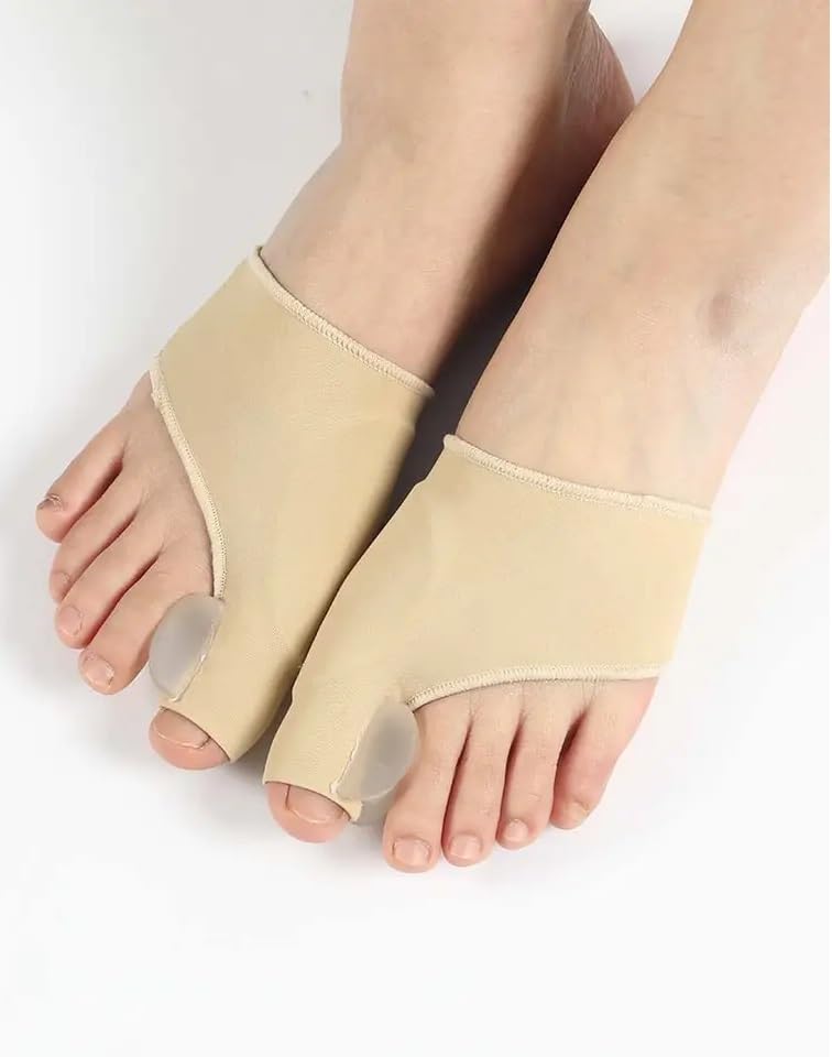 AEGON مصحح بونيون للنساء والرجال | مصحح أصابع مع جورب وسادة جل | مستقيم إصبع القدم الكبير | جبيرة إصبع المطرقة لتصحيح العظام | إعادة تنظيم الأصابع | هالوكس فالغوس | 1 زوج - Image 3