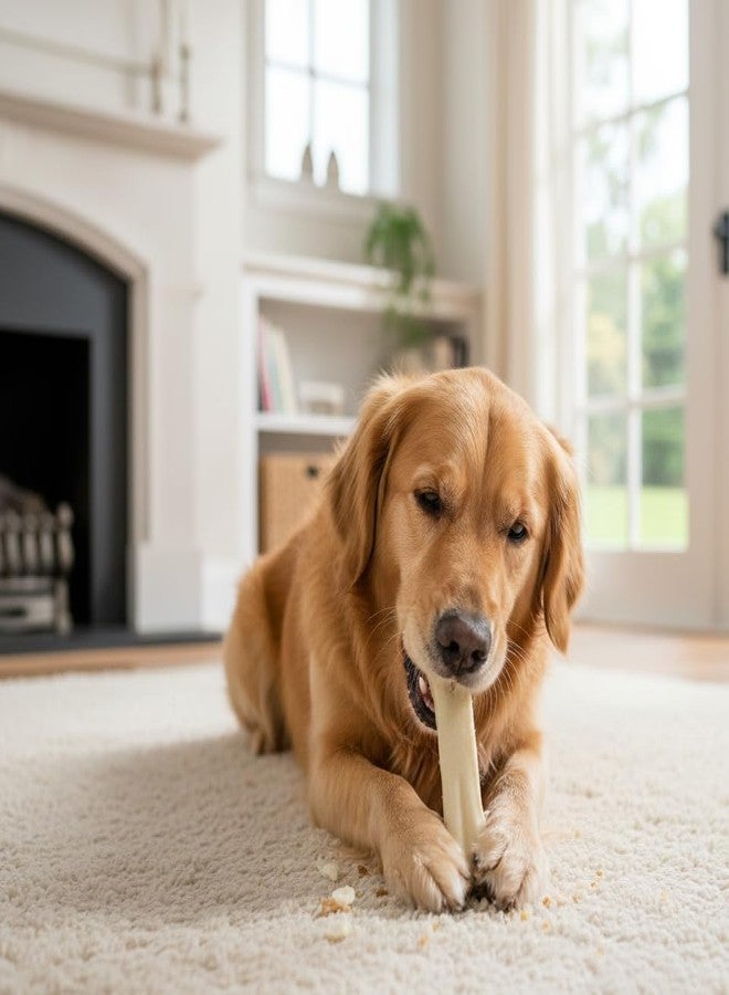 PET FUN عظمة مضغ للكلاب من جلد البقر الخام بنكهة الدجاج من بيت فن | مكافآت صحية للكلاب الصغيرة والجراء | عظام مضغ صالحة للأكل بطول 3 بوصات للعناية بالأسنان والتدريب والمضغ (3 بوصات - عبوة من 6 قطع) - Image 5