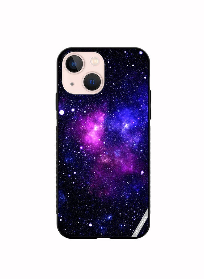 VR CREATIVE Protective Case Cover For Apple iPhone 13 Galaxy Galaxy Purple Design Multicolour - Image 1