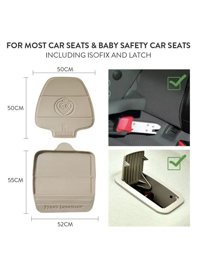 Prince Lionheart Car Seat Protector. The only 2 stage Seatsaver Designed with Thick padding, Nonabsorbent, waterproof, PVC foam material. Comparable with all baby and toddler car seats. (Beige) - Image 3