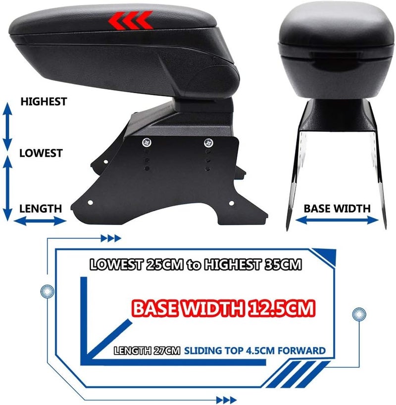 QASULER Adjustable Universal Car Armrest - Image 4