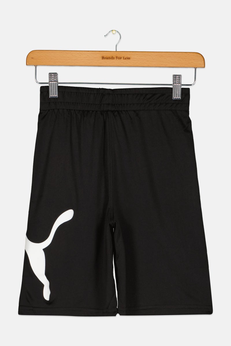PUMA Kids Boy Sportswear Fit Brand Logo Training Short, Black  - Image 2