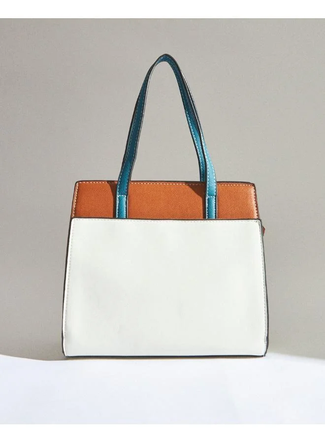 Chumbak  Girl Boss Tote – White & Brown for Women | Best Price UAE