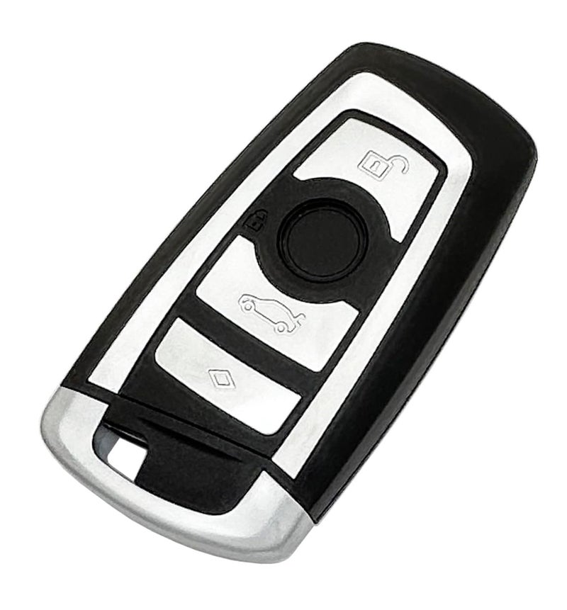 AYGUCEKE Replacement Keyless Entry Key Fob Cover fit for BMW 1 2 3 4 5 6 7 Series X1 X3 X5 M2 M3 M5 F Series 235ix 320 E90 E92 E93 F10 F20 F30 F40 Key Fob Case Shell (Silver, 4 Buttons) - Image 2