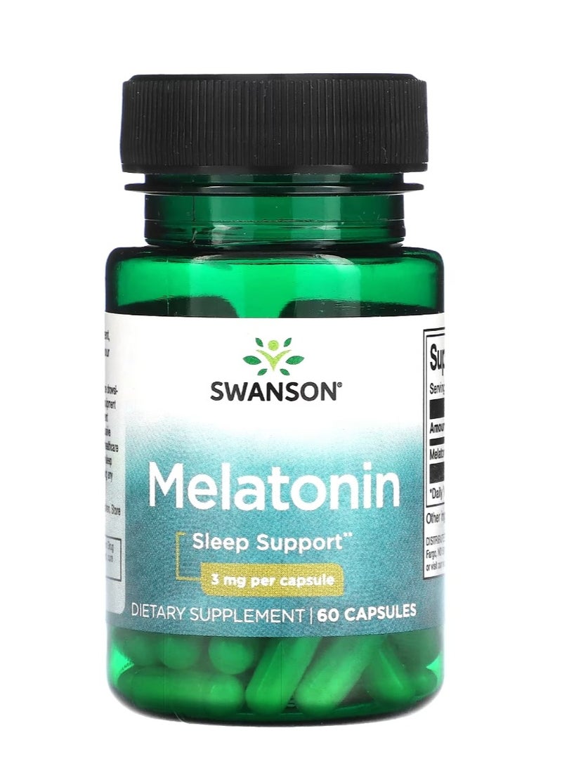 سوانسون ميلاتونين 3 ملجم - 60 كبسولة - Image 1