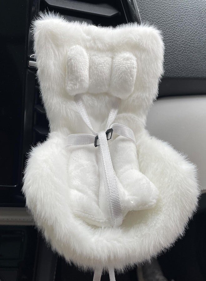 Ezcora Accessories for 10-17cm Dolls, Doll Car Seat with Clip onto Car Air Vent, Includes Seat Leg for Desktop Display (White) - Image 2