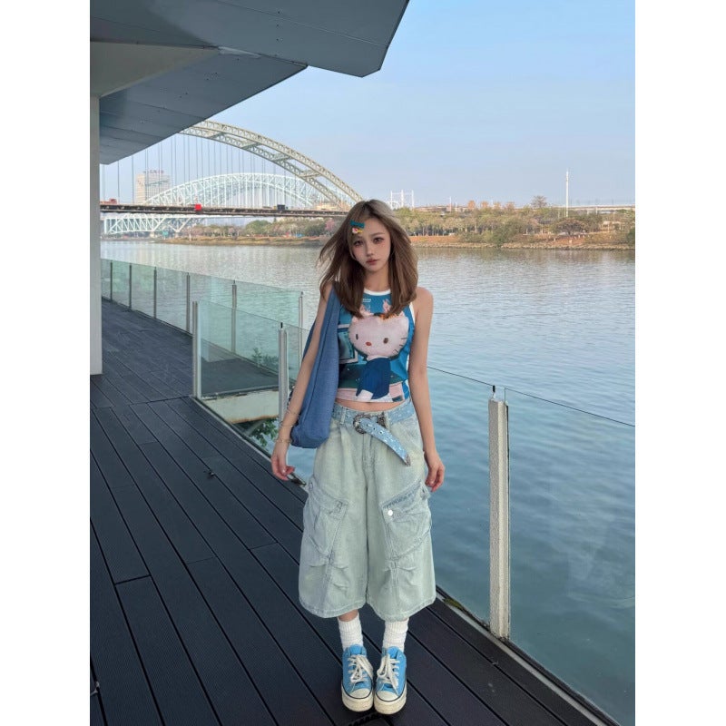 Unisex Classic Denim Jeans Loose Fit Daily Outdoor Wear - Image 3