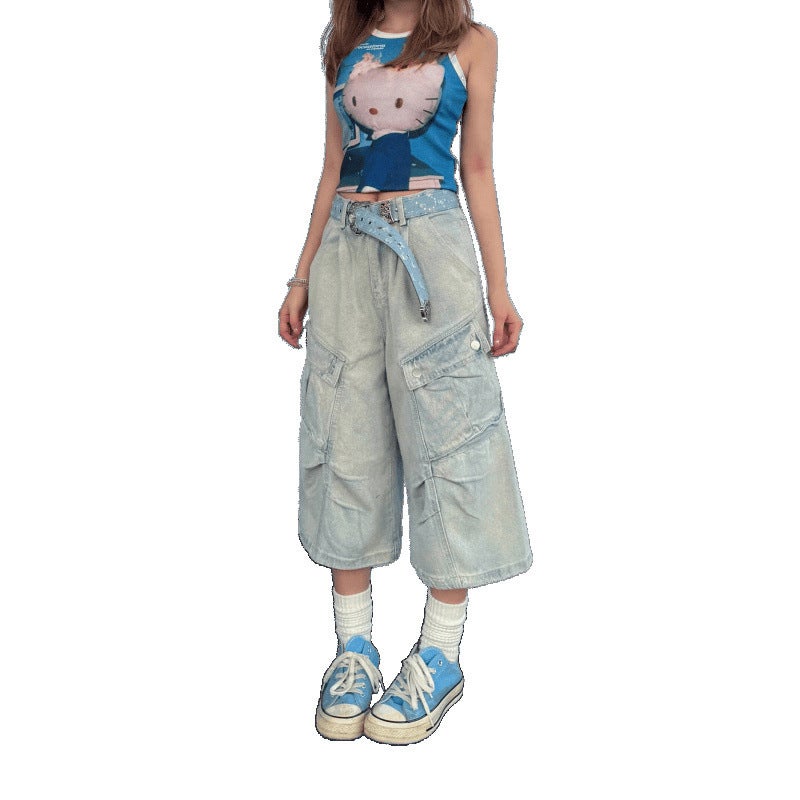 Unisex Classic Denim Jeans Loose Fit Daily Outdoor Wear - Image 5