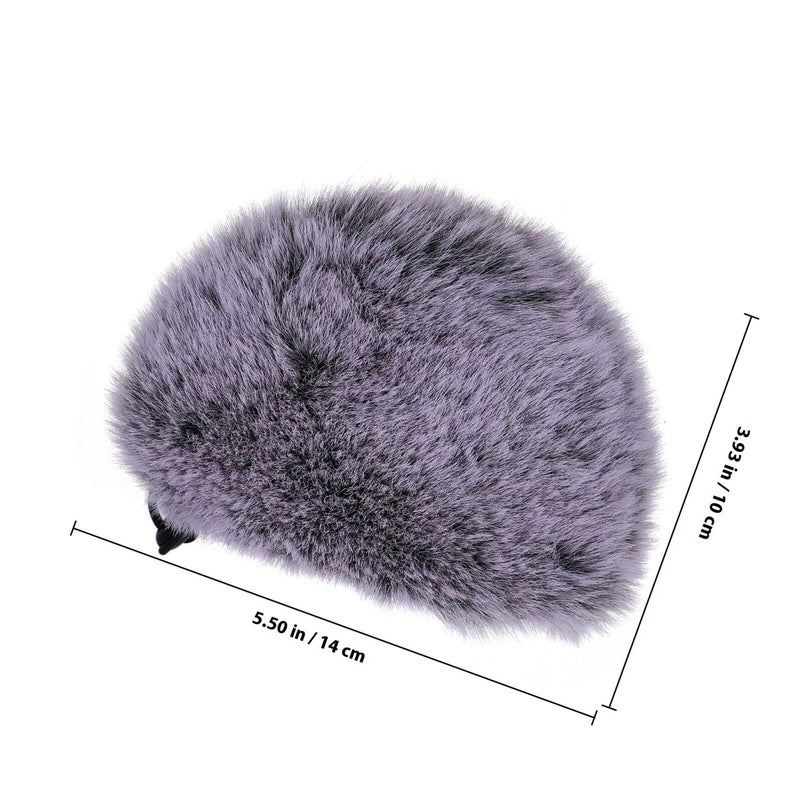 Gray Windproof Foam Microphone Cover With Drawstring Noise Reduction Windscreen For Recording - Image 3