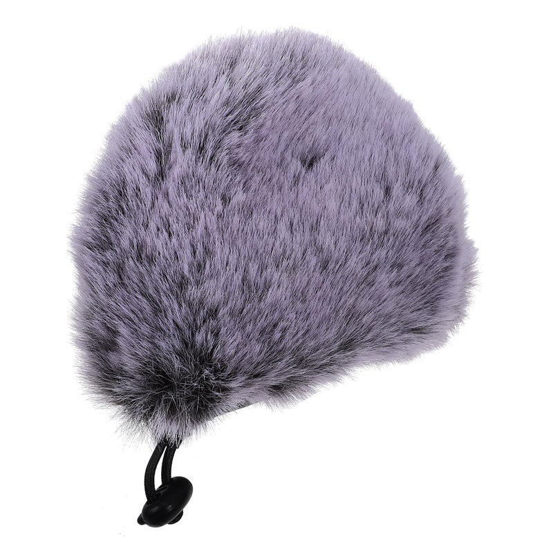 Gray Windproof Foam Microphone Cover With Drawstring Noise Reduction Windscreen For Recording - Image 2