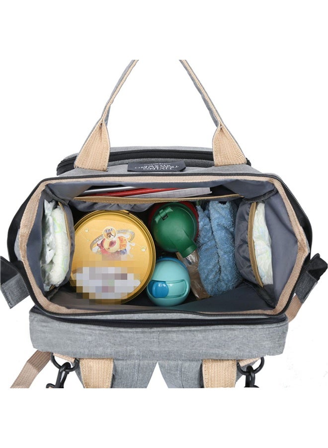 Smart multi-functional diaper bag for mothers with a portable and foldable baby bed - Image 1