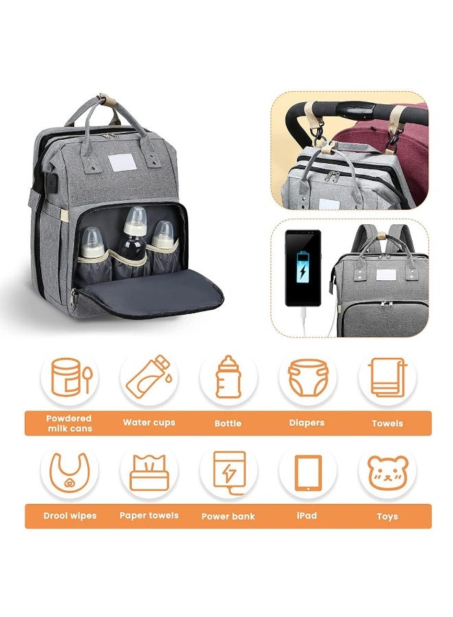 Smart multi-functional diaper bag for mothers with a portable and foldable baby bed - Image 2