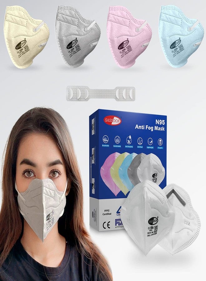 Sassoon Reusable Unisex Anti Fog N95 Mask with Nose Cushion (Multi color pack of 20) - Image 1