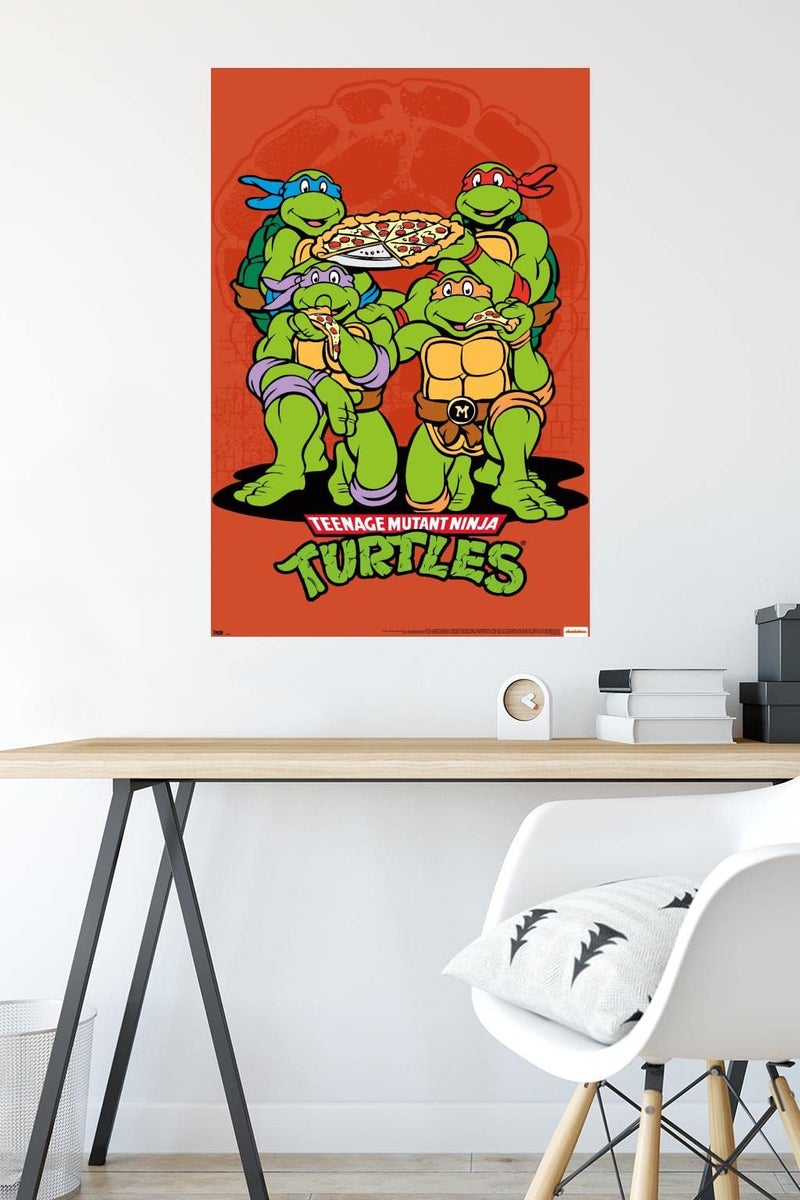 Trends International Wall Poster Teenage Mutant Ninja Turtles-Pizza, 22.375" x 34" - Image 4