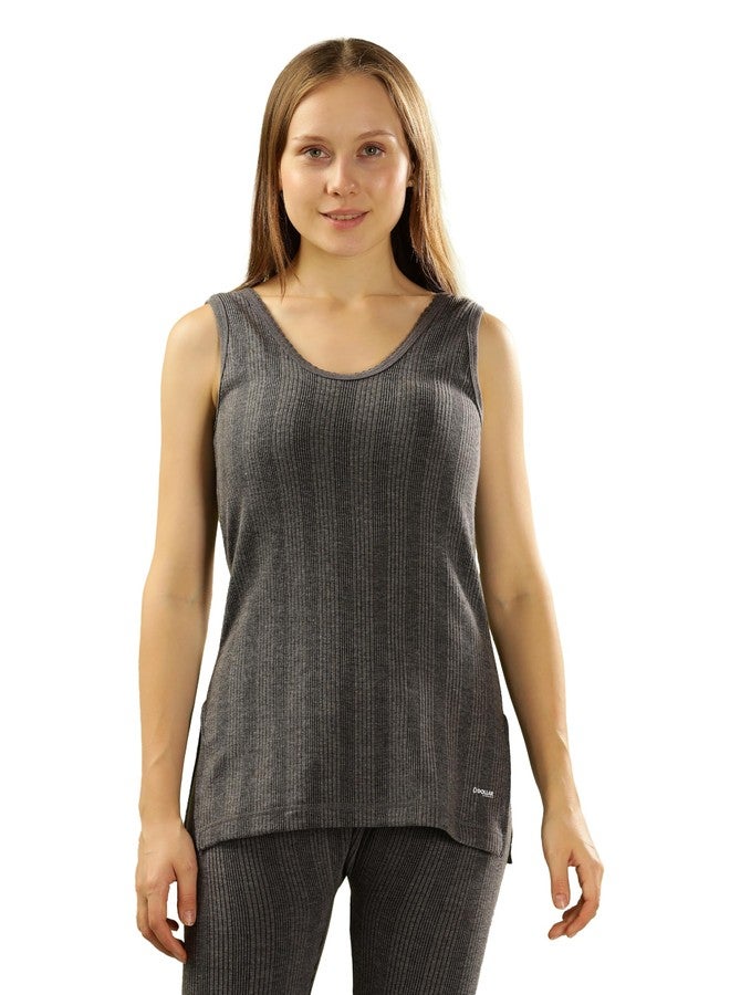 Dollar Ultra Women’' Thermal Top | Super Soft Cotton Rich Brushed Fabric | Thermal Wear for Women | Comfortable Winter Inner | Stylish Thermal Inner Wear for Women | Sleevless Thermal Top - Image 1