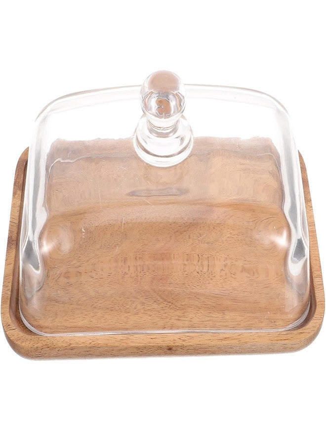 OFFSCH Cake Stand with Dome Cover 7.00X4.64X3.93 Inch Clear Covered Dessert Display Stand Cupcake Holder for Wedding Birthday Party Picnic - Image 1