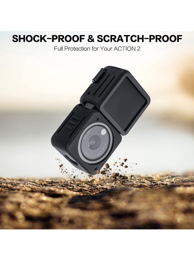 Silicone Protective Case for DJI ACTION 2 - Scratch-Resistant Sleeve for Dual-Screen Combo Camera Accessories (Compatible with Dual-Screen Version) - Image 4