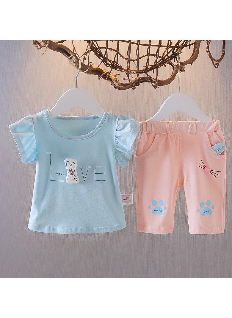 KUYING New Western Style Floral Two-Piece Set 