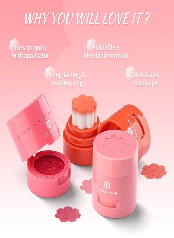 COLOR NYMPH ختم سائل بلشر نيمف الملون، بلشر وجه متعدد الاستخدامات丨بلشر مكياج للعيون، الشفاه والخدود، مرطب، قابل للبناء وصيغة تدوم طويلاً، نباتي وخالي من القسوة (وردي ضبابي) - Image 3