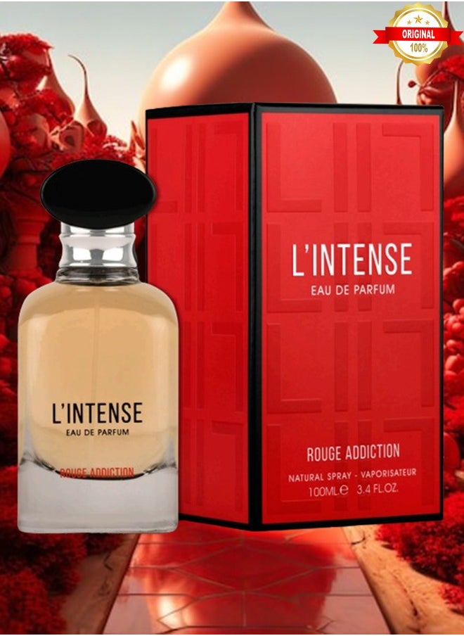 MAISON ALHAMBRA - 4 Pieces L Intense Rouge Addiction Perfume 100ml EDP - Image 1