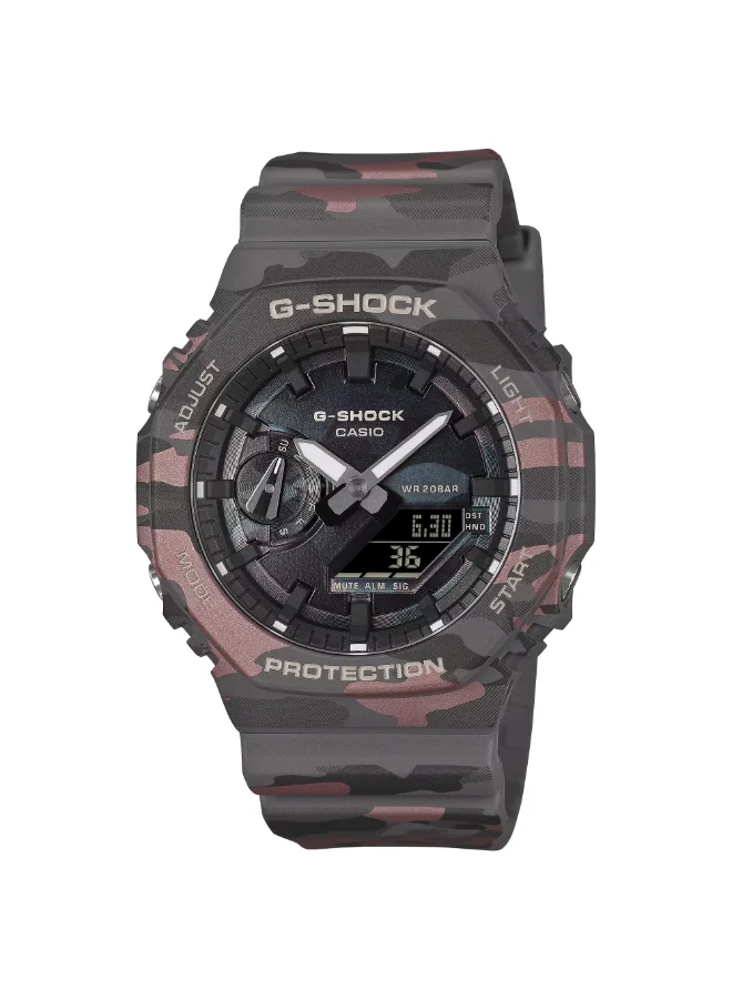 G-shock G-SHOCK Men's Analog-Digital Black Dial Watch - GA-2100CMD-8ADR