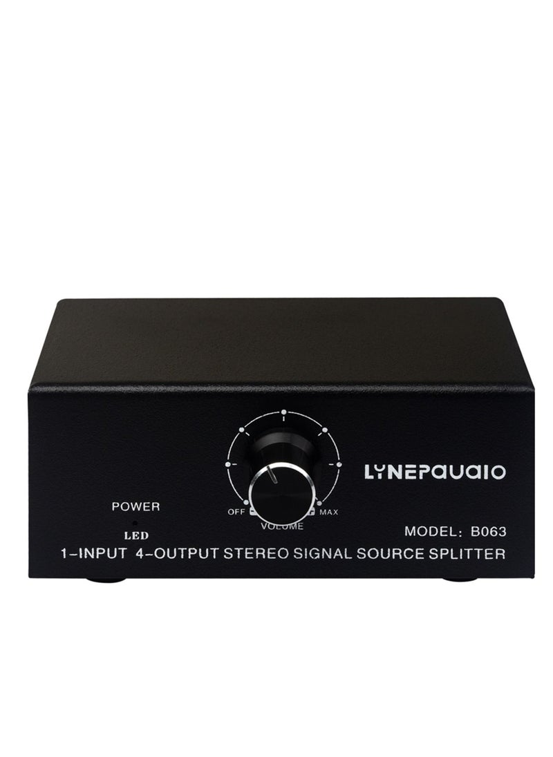 LYNEPAUAIO - LYNEPAUAIO B064 1 in 4 out Audio Signal Distributor RCA Interface - Image 1
