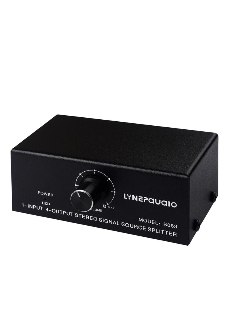 LYNEPAUAIO - LYNEPAUAIO B064 1 in 4 out Audio Signal Distributor RCA Interface - Image 1