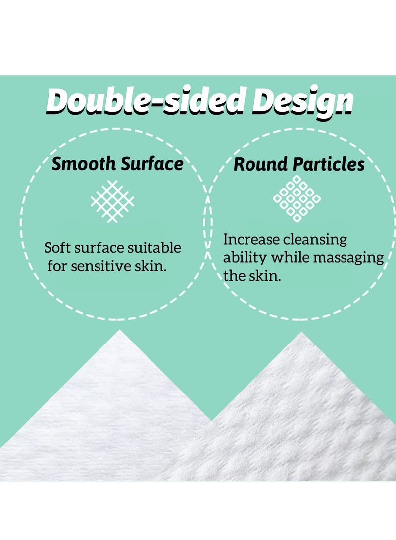 KASTWAVE Disposable Face Towel, 200 Count Soft Cotton Face Towel Dry Wipes, Facial Tissue for Skincare Facial Cleansing Makeup Removing & Surface Cleaning 2 Pack, Gifts for Women - Image 3