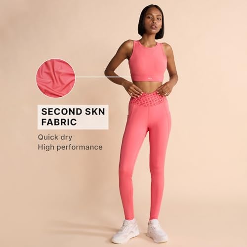 KICA High Impact & Full Coverage Mesh Sports Bra Red (XL) - Image 2