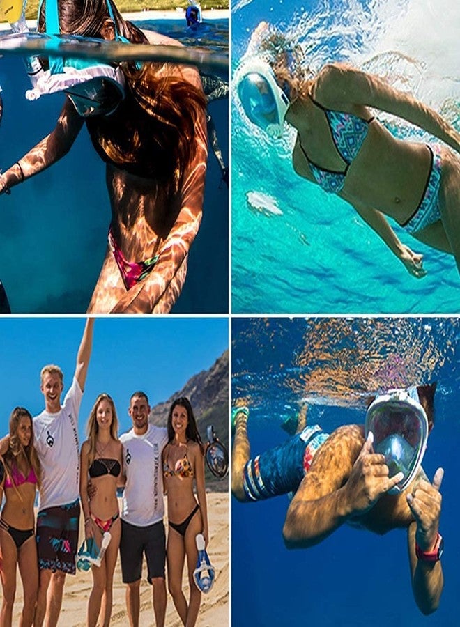 olpad Full Face Snorkel Mask Latest Breathing System, 180 Panoramic Foldable Diving Mask with Detachable Camera Mount, Anti Fog Anti Leak Snorkeling Gear(Black,L/XL) - Image 5