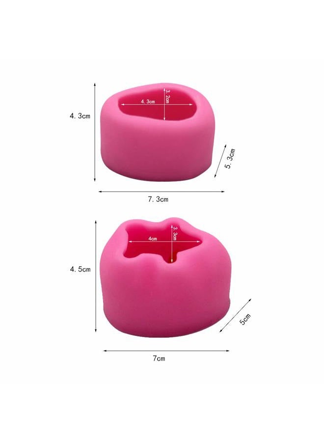 HiParty Hi-Party 2 Pack Small 3D Rabbit & Pig Soap Molds, Bunny Piggy Farm Animals Silicone Chocolate Candy Molds Mousse Cake Mould Plaster Crayon Melt Cake Topper Decorating Tools - Image 3