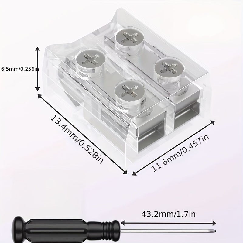 9 Pcs Board To Line Led Strip Light Connectors 10mm Transparent Track Cable With Screwdriver For Home And Commercial Use Flexible Plastic Outdoor Lighting Fixture - Image 3