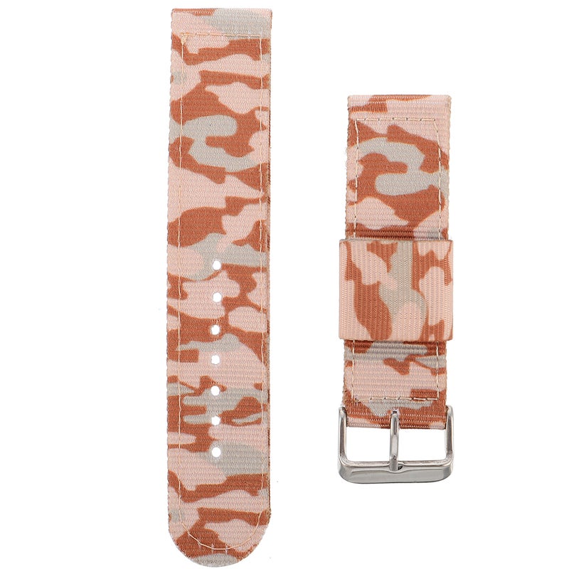Camouflage Nylon Watchbands Wristband Parts for Watch Daily Use Brown 1Pack - Image 1