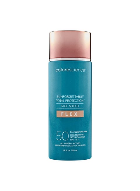 Colorescience Total Protection Face Shield Flex SPF 50, Zinc Oxide Formula, Medium, 1.8 fl. oz.