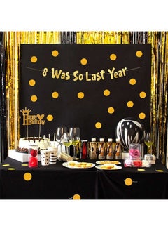 Sterling James Co. 9Th Birthday Gold Glitter Banner Happy 9Th Birthday Party Decorations Supplies And Favors 9Th Wedding Anniversary Decorations  - Image 3