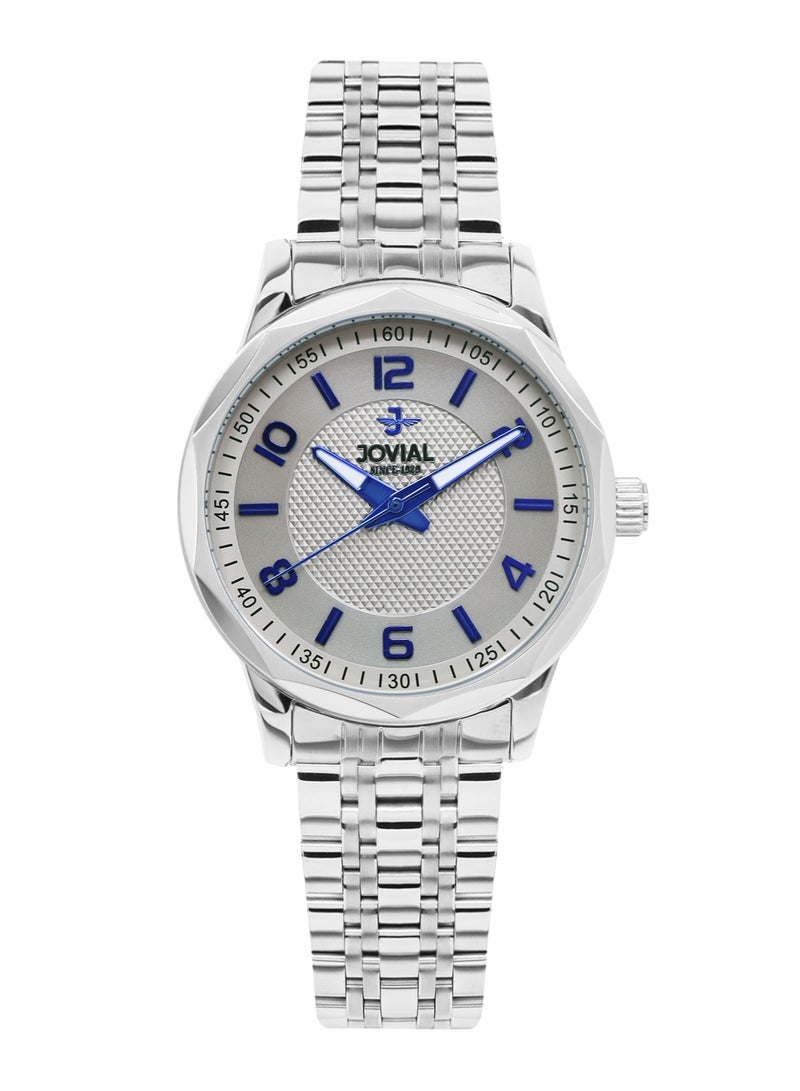 Jovial JOVIAL 5053LSMQ02E Women's Stainless Steel Watch, Silver Dial, Water Resistant, Analog, 28MM - Image 1