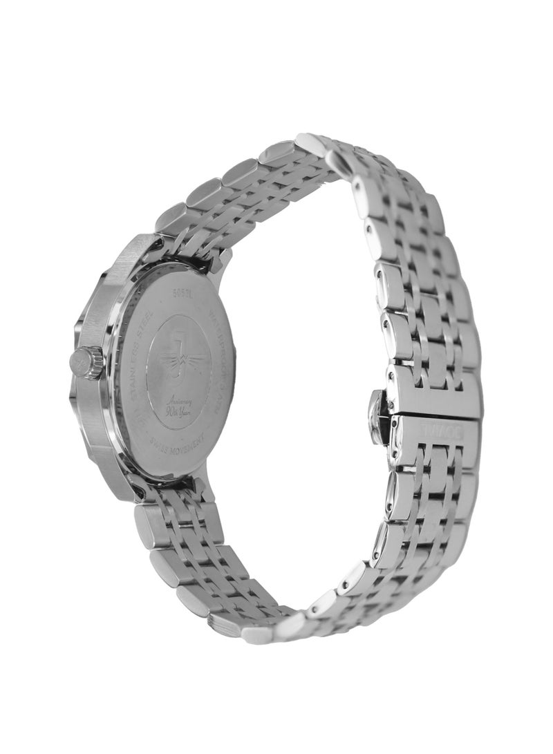 Jovial JOVIAL 5053LSMQ02E Women's Stainless Steel Watch, Silver Dial, Water Resistant, Analog, 28MM - Image 3