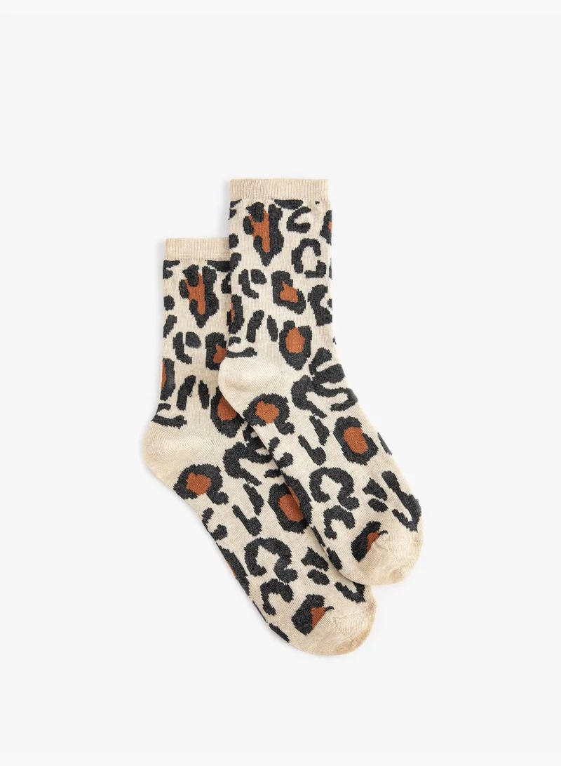 KOTON Leopard Patterned Socket Socks