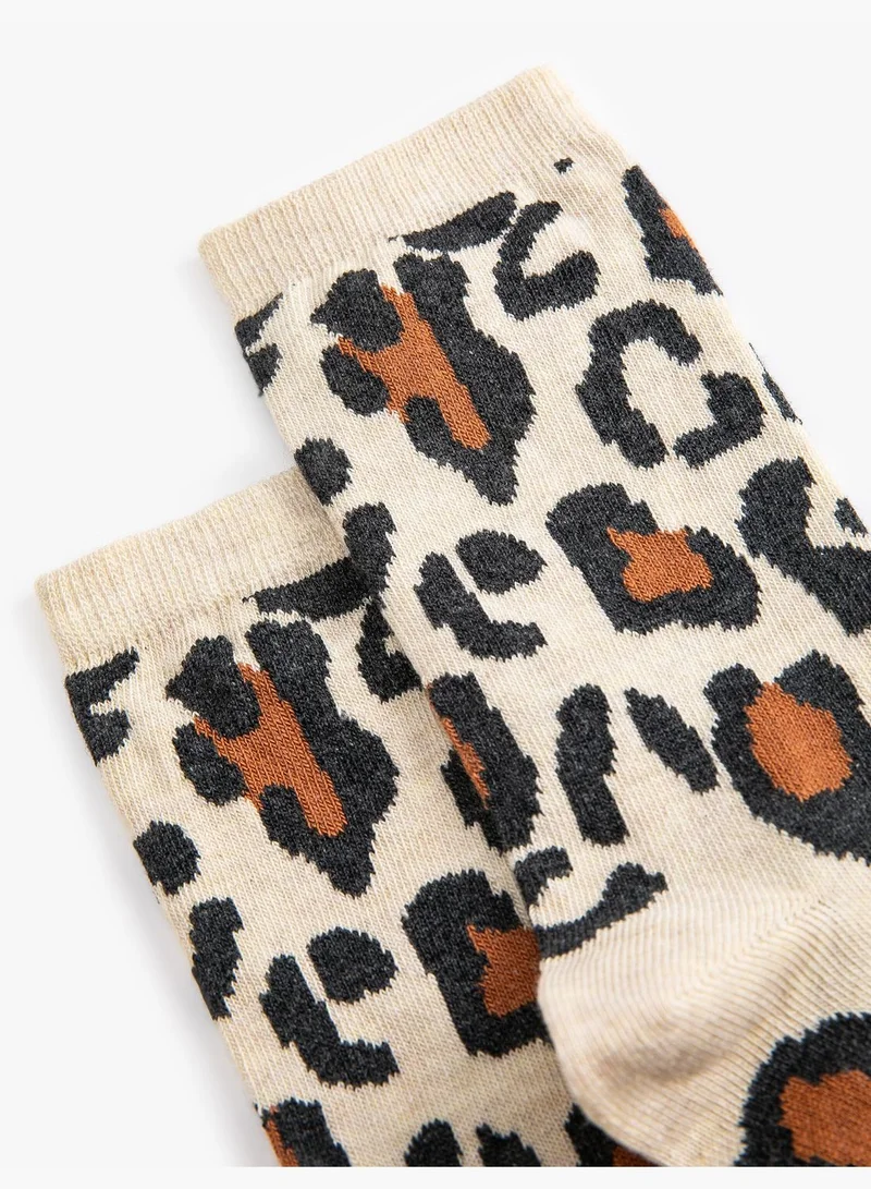 KOTON Leopard Patterned Socket Socks