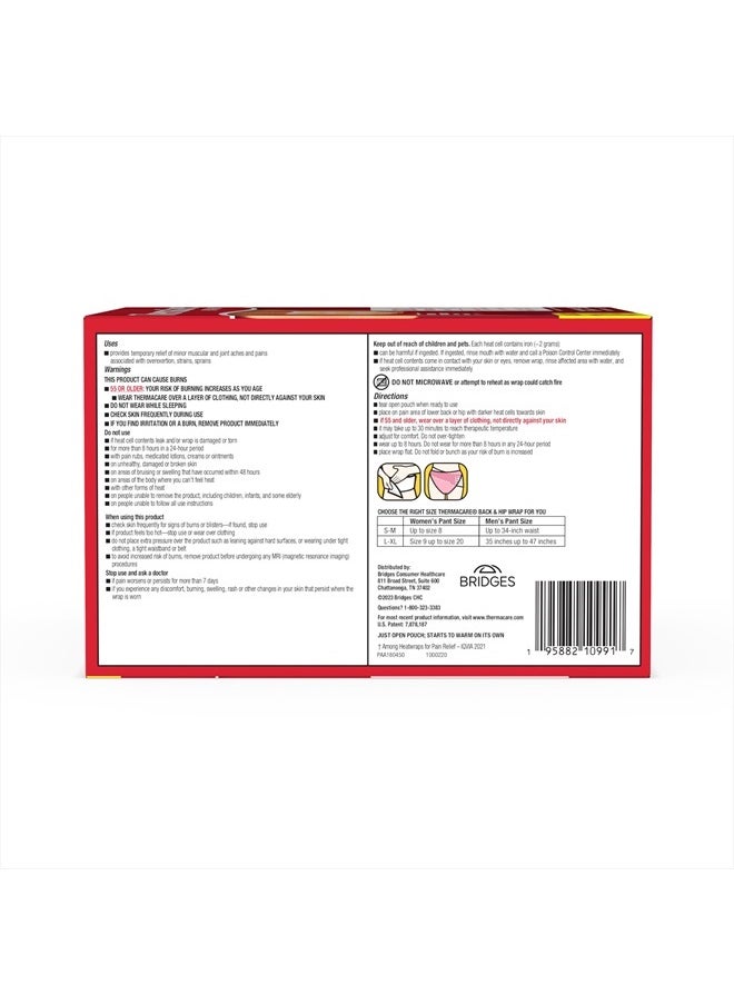 ThermaCare - Advanced Back Therapy HeatWraps, Disposable Heat Therapy Patches, Instant Muscle & Herniated Disc Relief, L/XL, 10 Count - Image 1