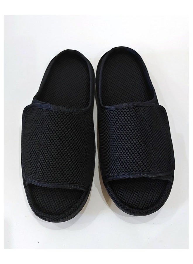 Beauenty Diabetic Shoes, Extra Wide Width Open Toe Sandals, Adjustable Arthritis Edema Slippers for Elderly  - Image 1