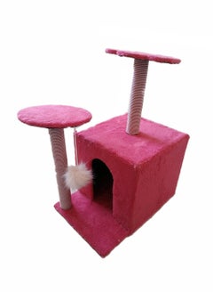 Cat house covered eith velevet with two platforms and scratching posts -pink - pzsku/Z76DF7765DC67851CC434Z/45/_/1716932723/faa7cb5b-3db3-4b8e-89d6-03c78100eb0b